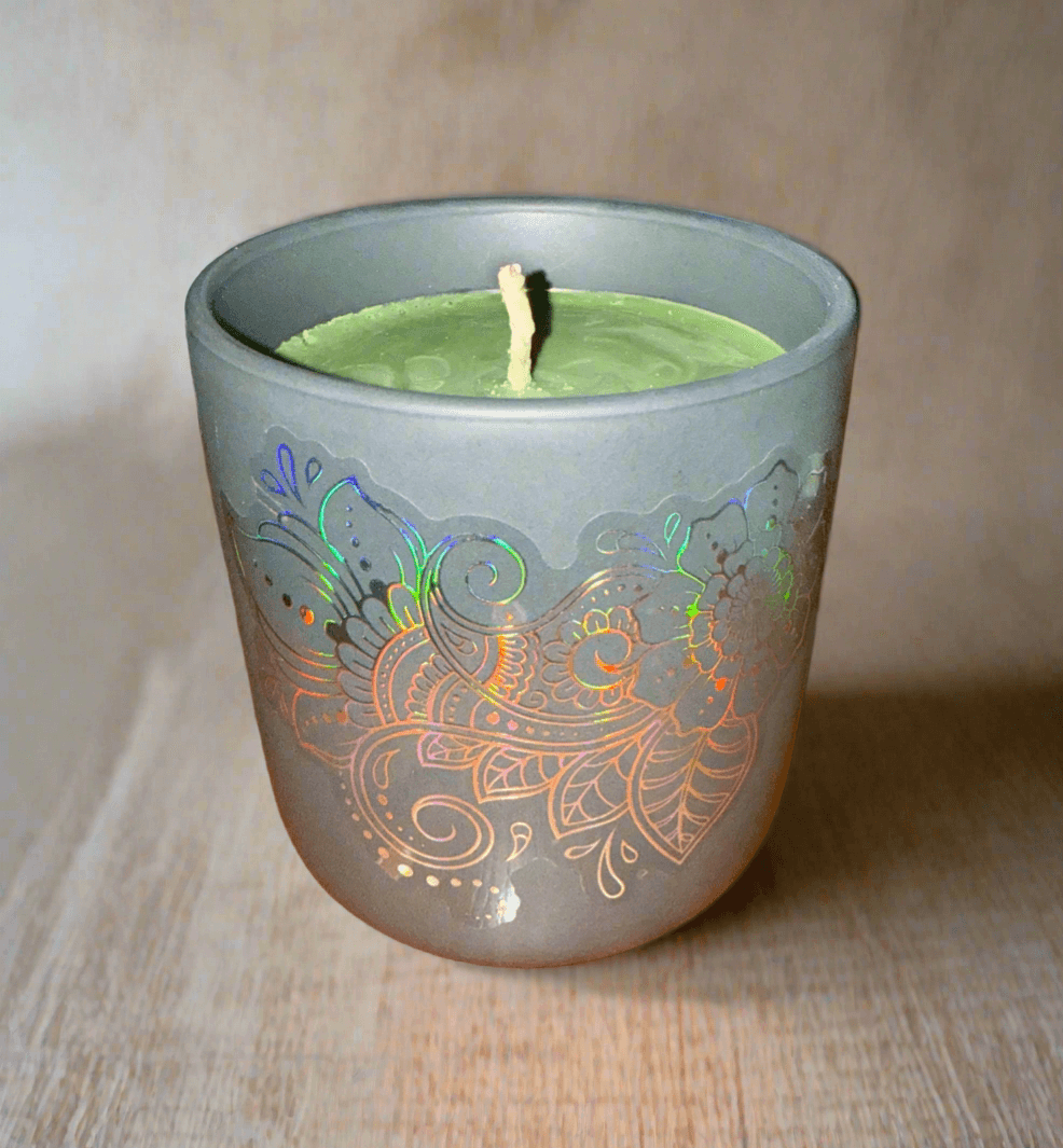 Frosted Pine Scented Gray Nordic Tumbler Candle