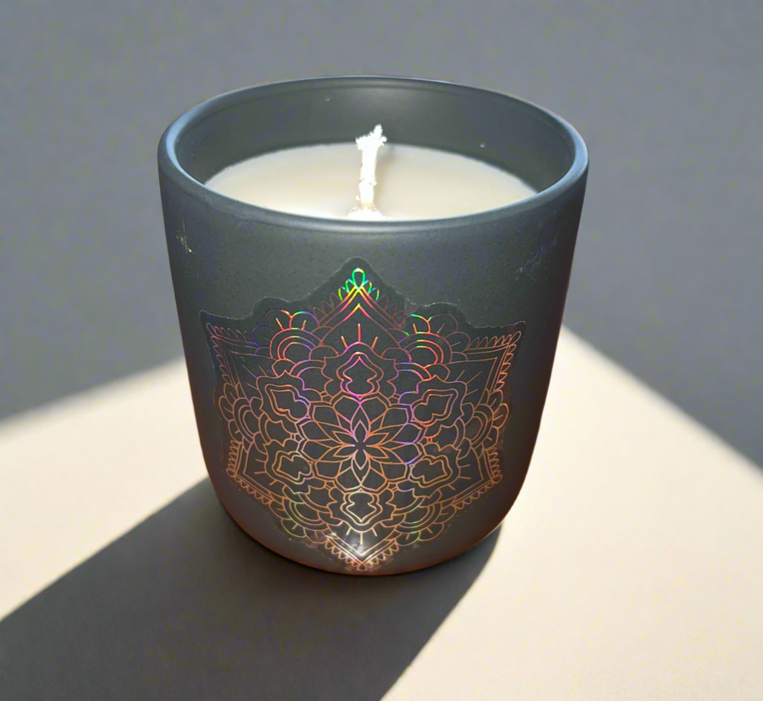 Sea Salt & Cocoa Bean Scented Gray Nordic Tumbler Candle Holly's Hand Poured Hobbies Candle Shop