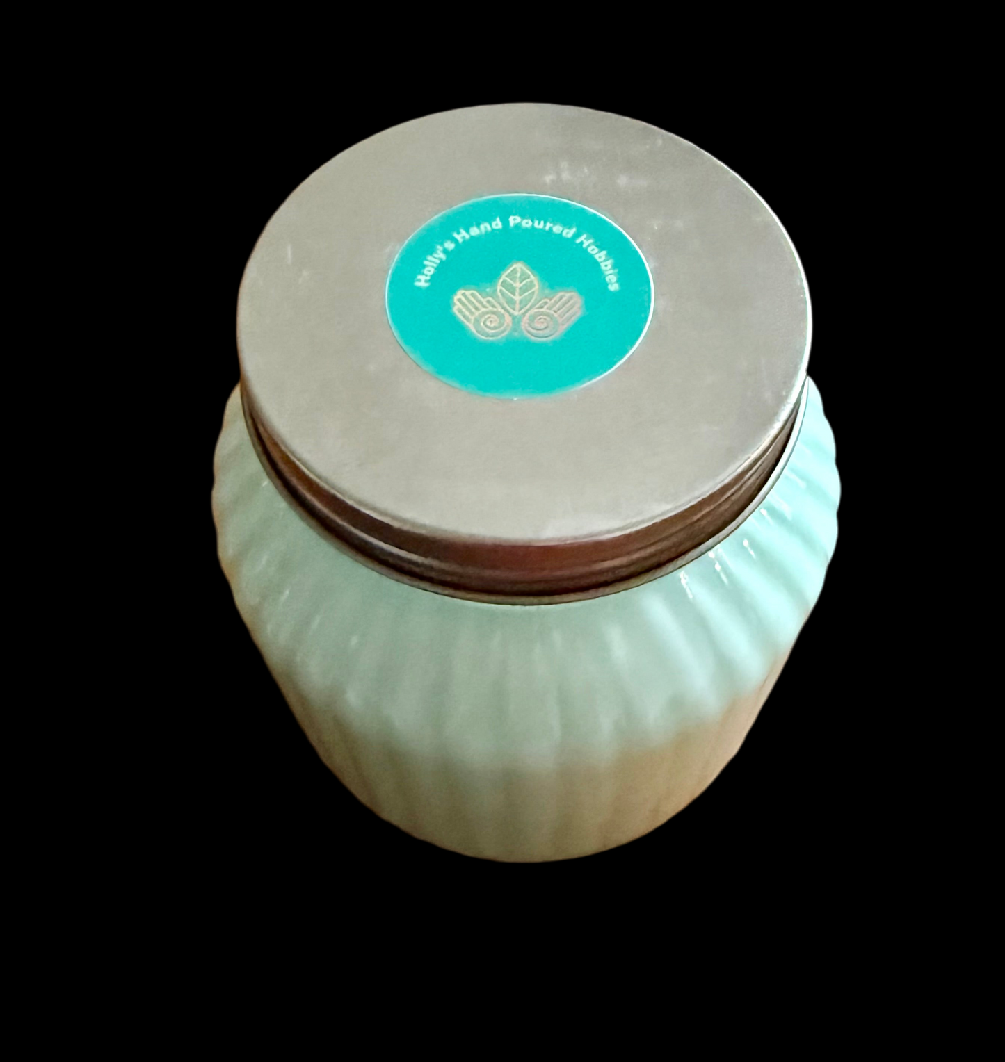 Spa Day Scented Large 24 oz Fluted Glass Jar Candle Hollys Artisan Candle Shop