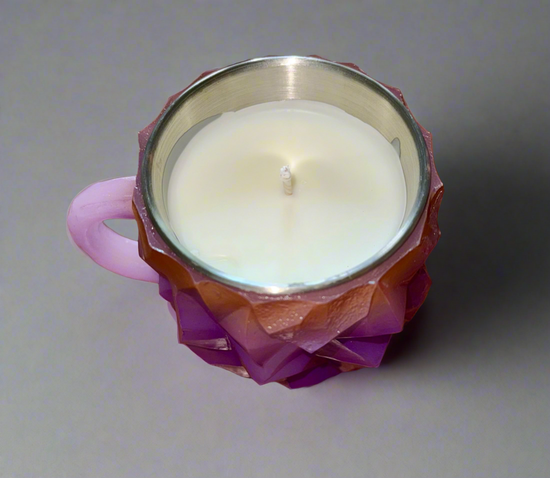California Dreamin’ Scented Amethyst Resin Cup Candle Holly's Hand Poured Hobbies Candle Shop