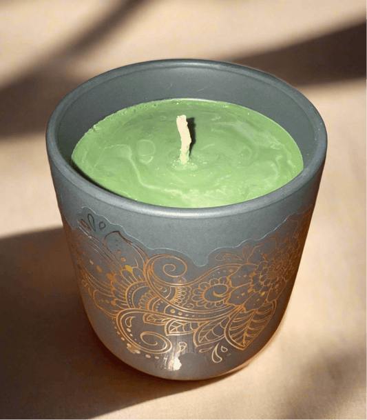 Frosted Pine Scented Gray Nordic Tumbler Candle
