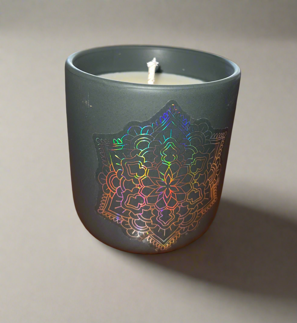 Sea Salt & Cocoa Bean Scented Gray Nordic Tumbler Candle Holly's Hand Poured Hobbies Candle Shop