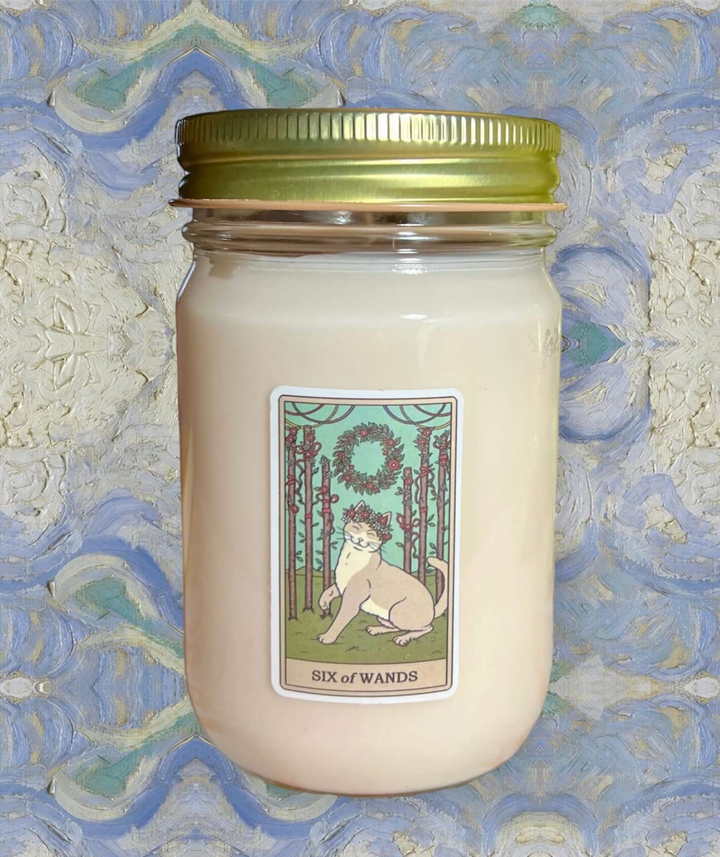 Buy Japanese Cherry Blossom scented tarot card candles online. Hand poured in Ohio.