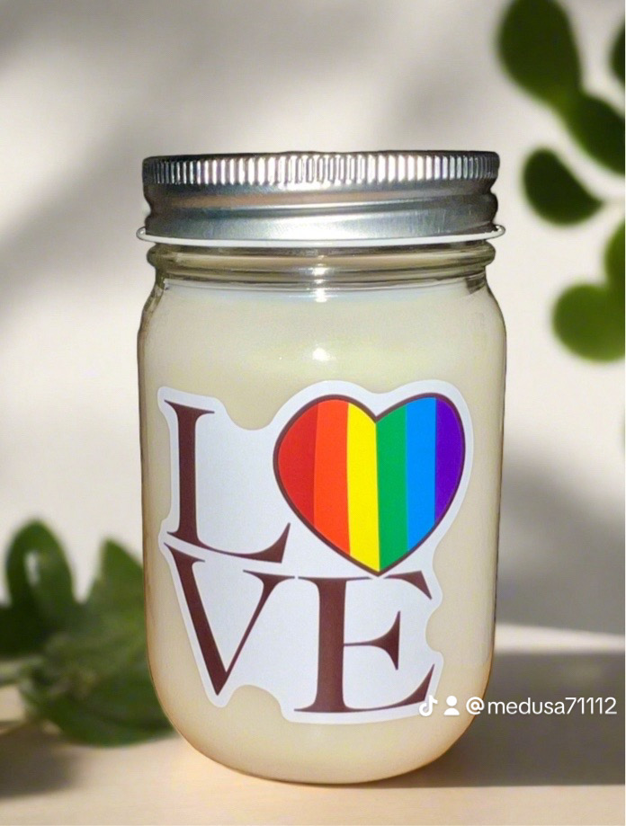 Pride Month scented soy candles for sale online.