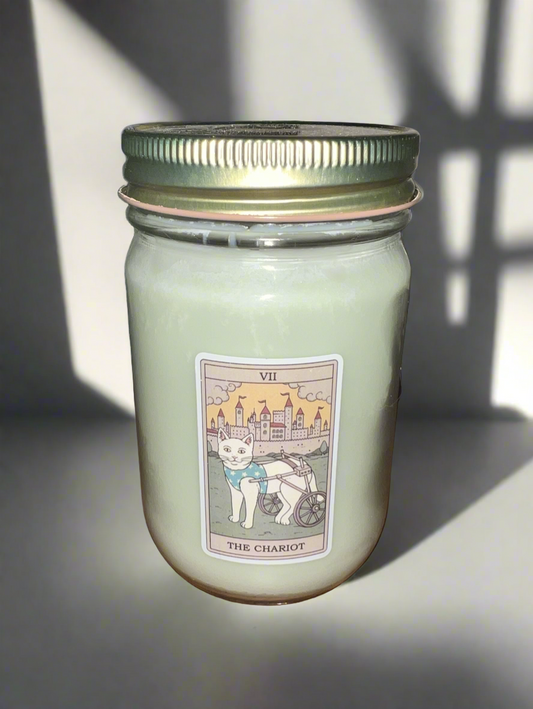 Buy Tarot Card themed scented soy candles online. Highly scented and long lasting.