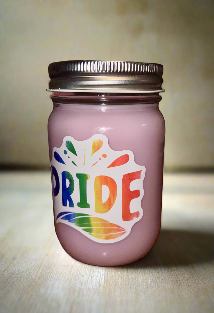 Buy limited edition Pride month candles online. Scented soy-coco wax blends.