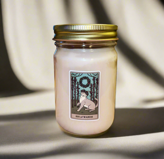 Buy Japanese Cherry Blossom scented tarot card candles online. Hand poured in Ohio.