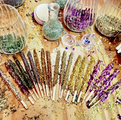 Artisan Hand-Rolled Incense Ritual Sticks – Herbal Infused Set of 8