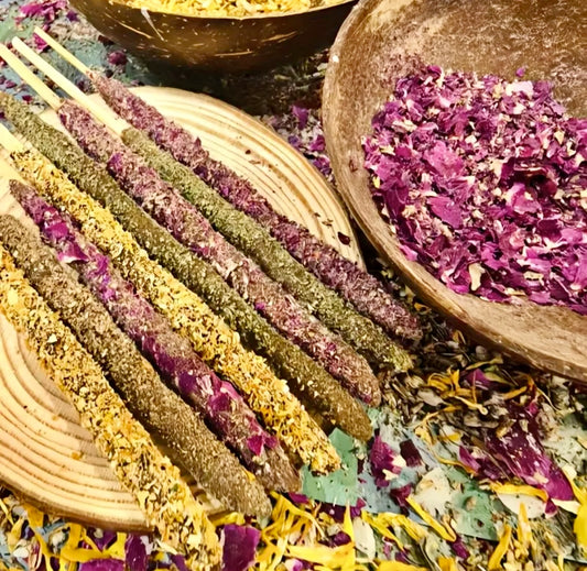 Artisan Hand-Rolled Incense Ritual Sticks – Herbal Infused Set of 8