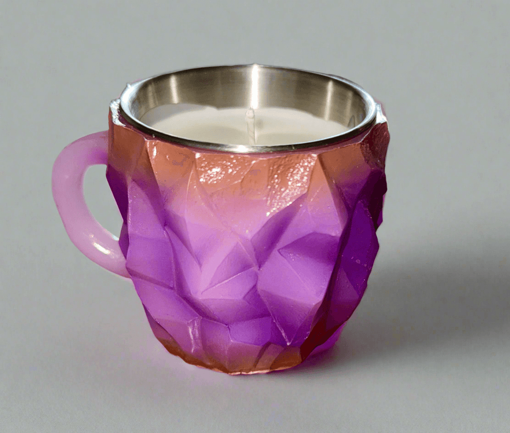 California Dreamin’ Scented Amethyst Resin Cup Candle Holly's Hand Poured Hobbies Candle Shop
