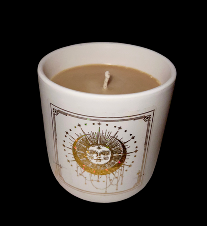 Coffee Bean Scented Soy Candle in a White Nordic Tumbler