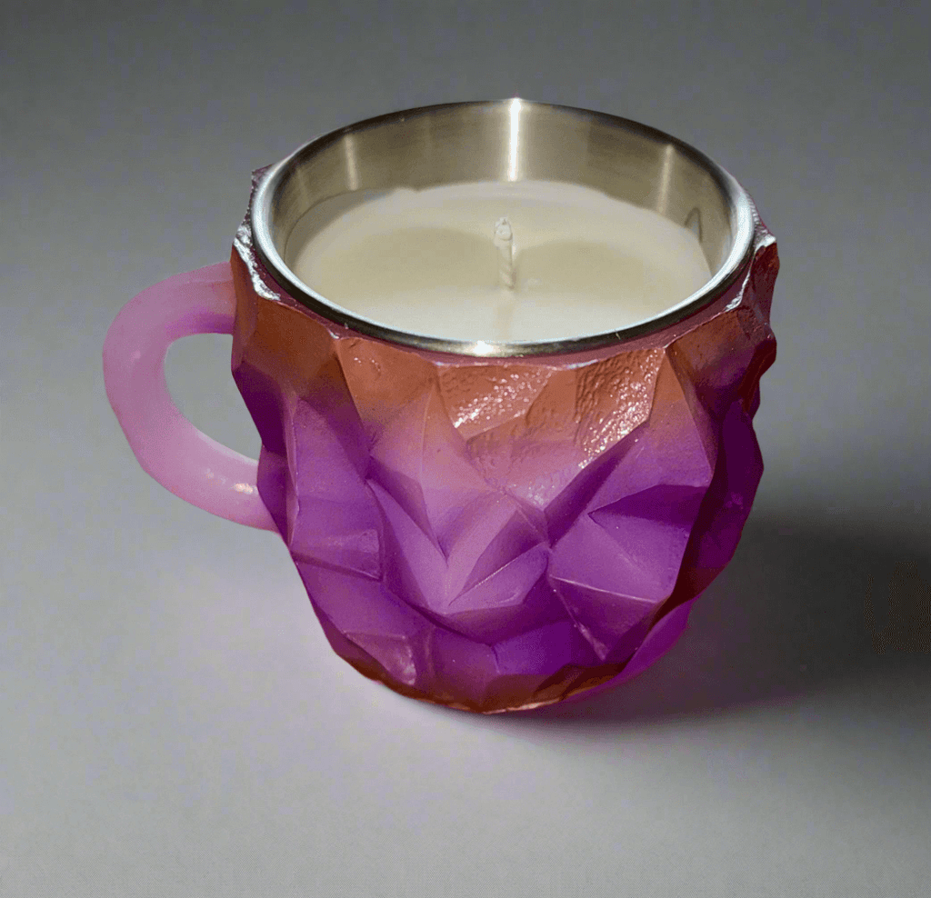 California Dreamin’ Scented Amethyst Resin Cup Candle Holly's Hand Poured Hobbies Candle Shop
