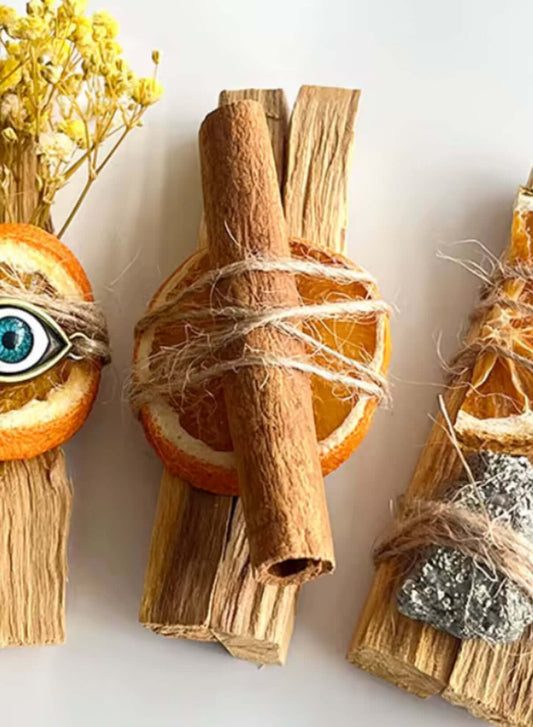 Cinnamon Citrus Palo Santo Smudge Stick – Uplift & Purify Bundle Hollys Artisan Candle Shop