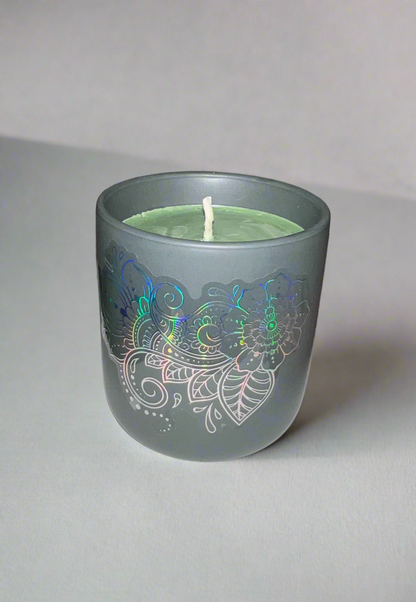 Frosted Pine Scented Gray Nordic Tumbler Candle