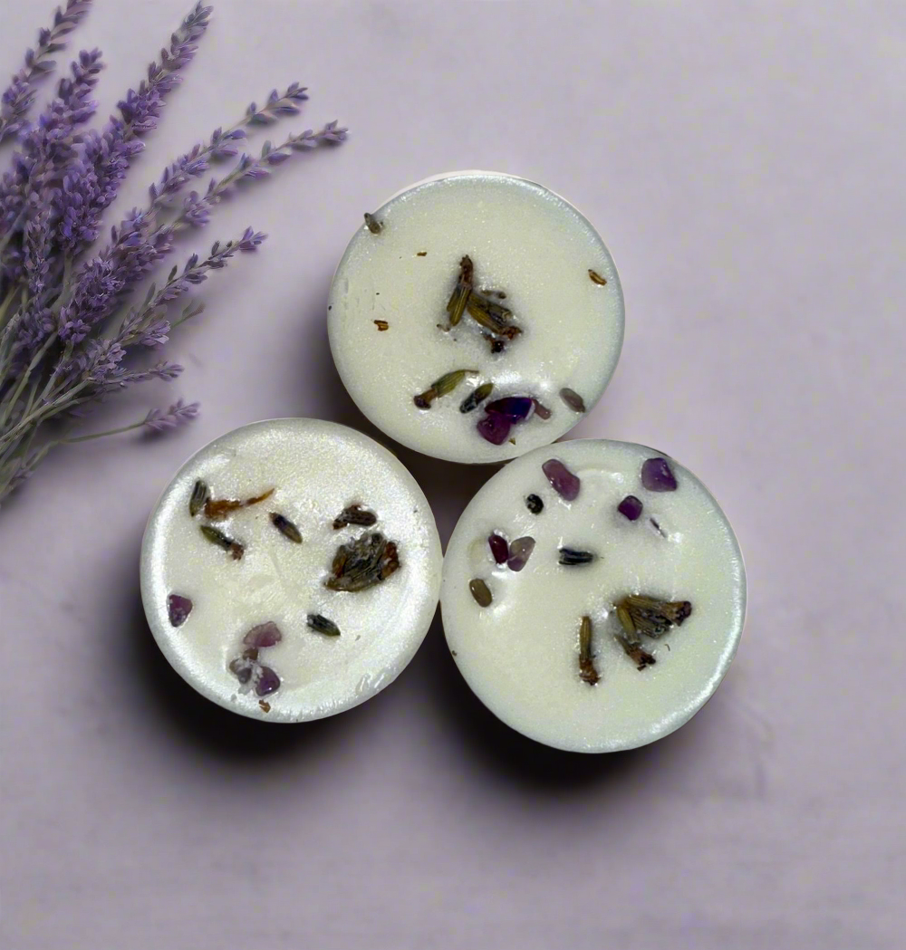 White Sage & Lavender Smudging Spell Melts with Crystals Holly's Hand Poured Hobbies Candle Shop