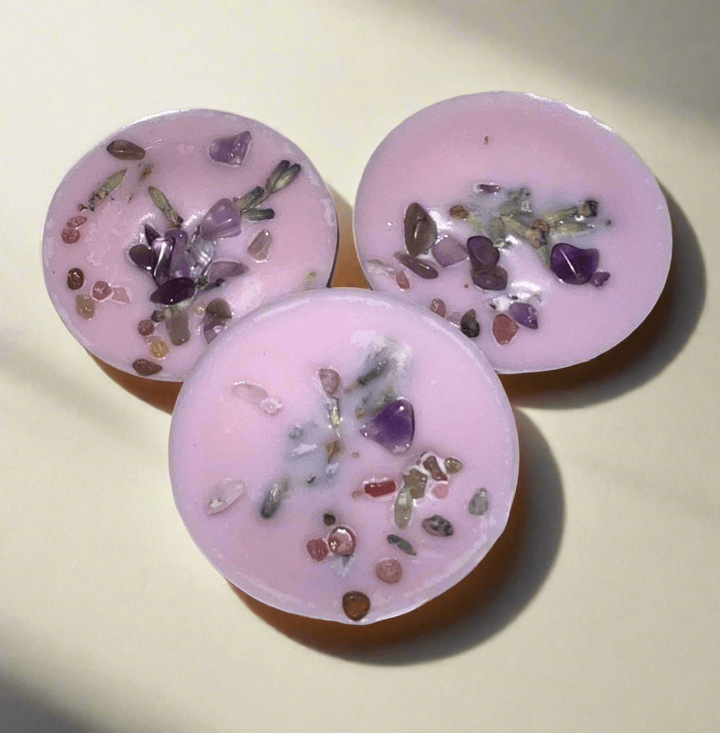 Calming Lavender Scent Spell Melts Infused w/ Amethyst Crystals