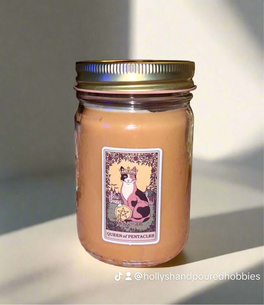 Buy metaphysical tarot card candles online. Scented soy-coco wax blends.