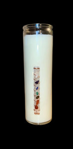 Citrus Agave Scented 7-Day Chakra Prayer Candle with Crystals