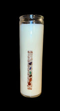 Load image into Gallery viewer, Citrus Agave Scented 7-Day Chakra Prayer Candle with Crystals
