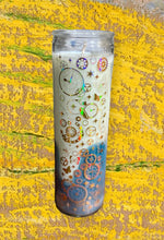 Load image into Gallery viewer, Blue Volcano Scent Steampunk Prayer Candle
