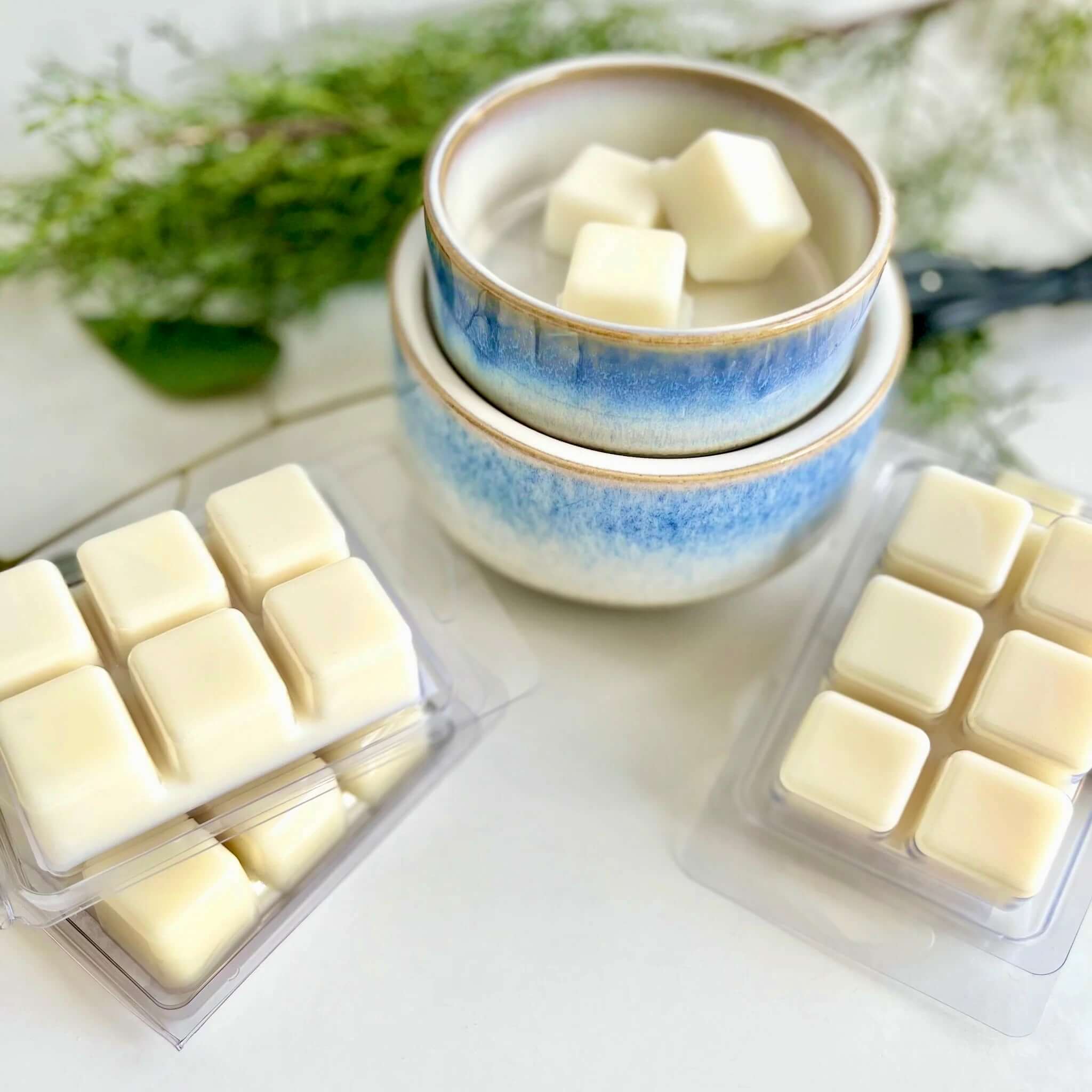 Buy custom made nontoxic soy-coco wax melts in 4 Packs. Custom, made to order, in Ohio.