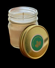 Load image into Gallery viewer, Chocolate Amber 8 oz Square Mason Jar Soy Candle
