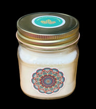 Load image into Gallery viewer, Karma Scent 8 oz Square Mason Jar Soy Candle
