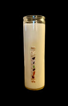 Load image into Gallery viewer, Citrus Agave Scented 7-Day Chakra Prayer Candle with Crystals
