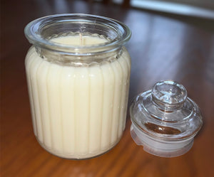 French Vanilla Amber Scent Old Fashioned Jar Candle