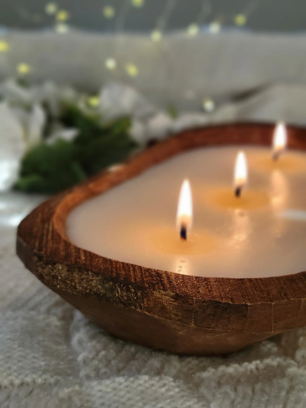 Chocolate Amber Scent Wooden Dough Bowl Candle wooden dough bowl candle for sale online