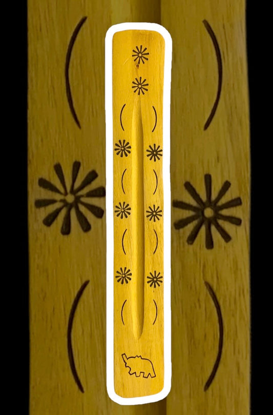Buy Wooden Yellow Incense Burner Stick Holder online.